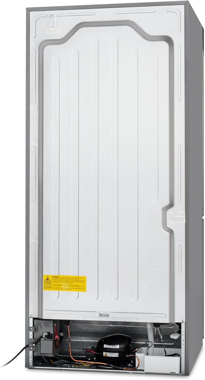 KoolMore 30-Inch and 18.5 cu. ft. Counter Depth French Door Refrigerator with Three Doors and Deep Freezer in Stainless-Steel (KM-RERFDSS-18C)