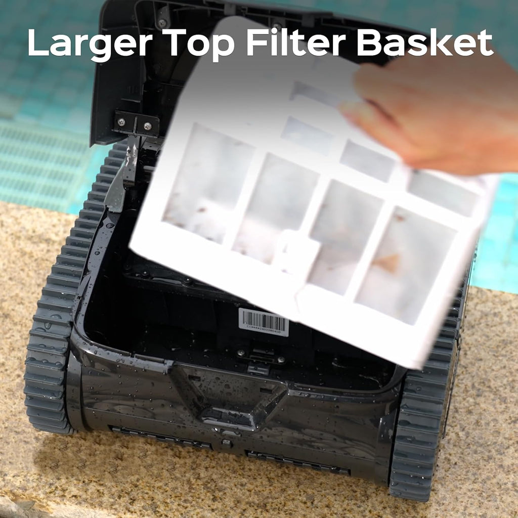 WINNY POOL CLEANER Pool Vacuum for Inground Pools, Cordless Robotic Pool Cleaner, Wall and Waterline Cleaning, Intelligent Route Planning, 150 min Runtime, for Pools up to 1,600 Sq.ft