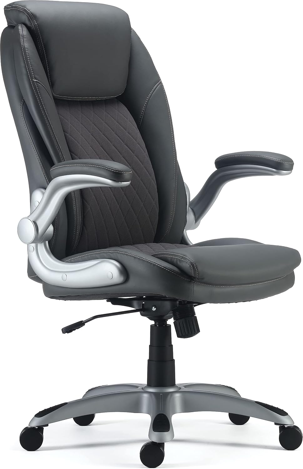 Staples Sorina Bonded Leather Chair, Grey