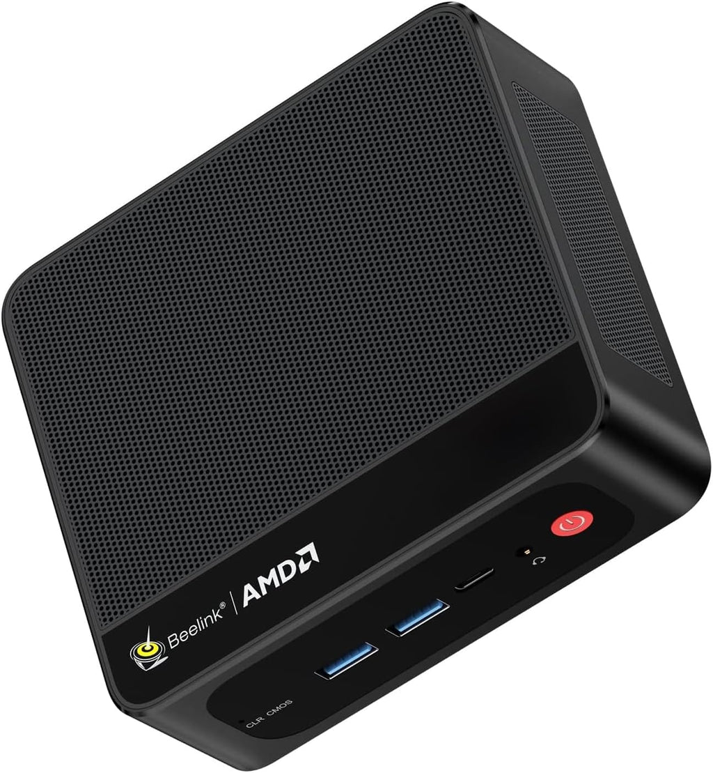 Beelink SER5 Pro Mini PC, AMD Ryzen 7 5625U(Up to 4.3GHz) 6C/12T, Mini Desktop Computer 16GB DDR4 RAM 480GB NVMe SSD, Mini Gaming PC 4K@60Hz Output/BT5.2/WiFi 6 for Office/Gaming/Home