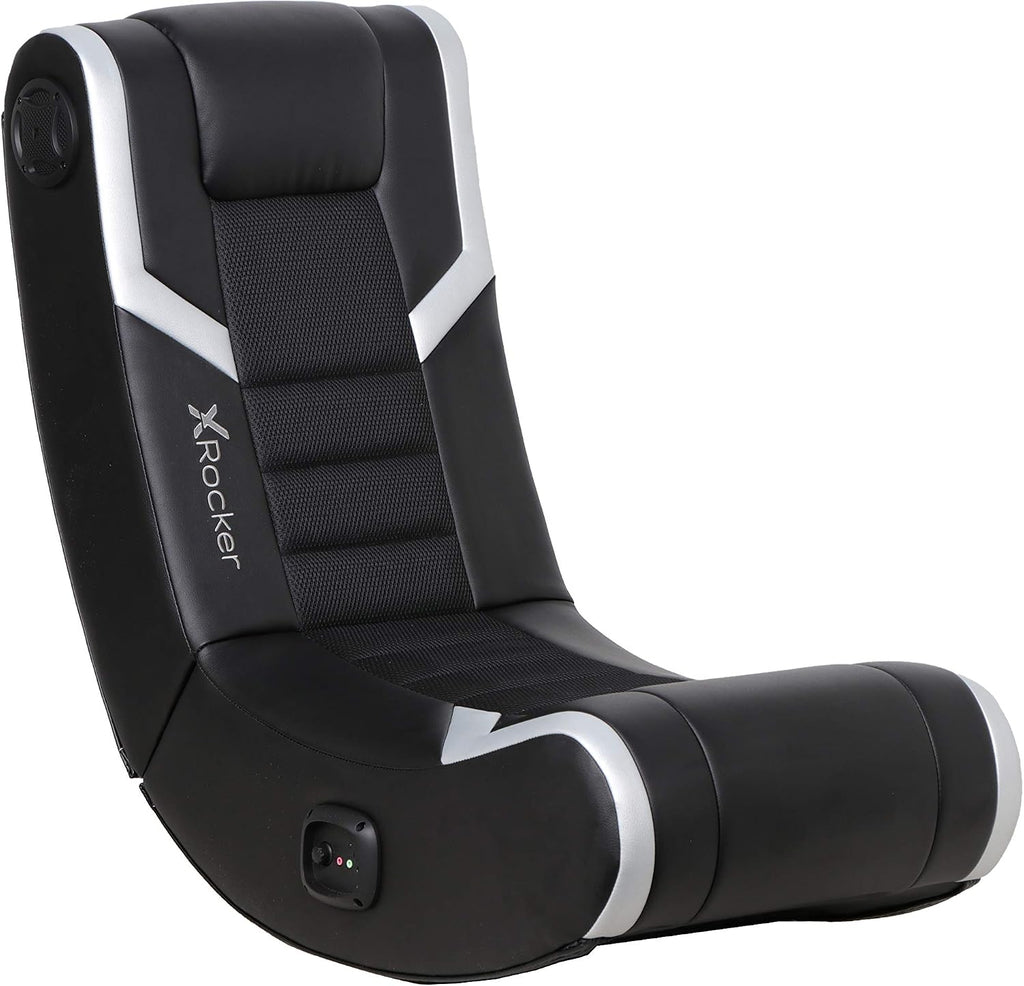 X Rocker Eclipse Video Gaming Floor Chair, Headrest Mounted Speakers, 2.0 Bluetooth, Wireless, 5110301, 31' x 27.5' x 16.5', Amazon Exclusive & Nintendo Joy-Con (L/R) - Neon Red/Neon Blue