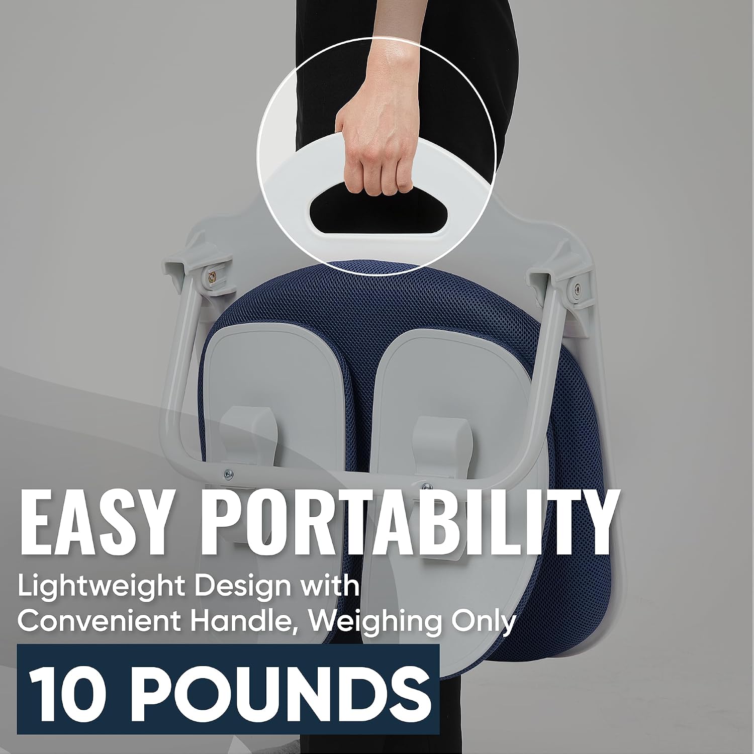 【Premium Dual-Backrests】 Made in Korea Ergonomic Floor Chair with Back Support - Meditation Chair, Floor Gaming Chair, Reading Chair, Floor Chairs for Adults, Foldable Chair (Blue)