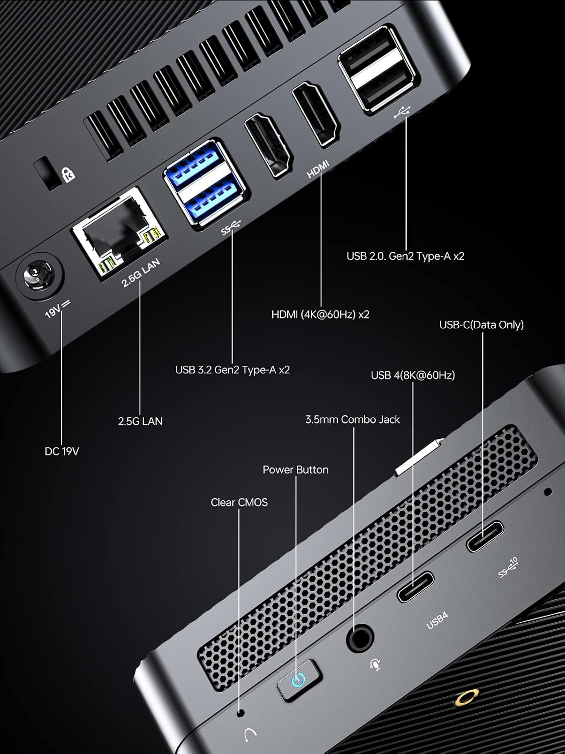 MINISFORUM Venus Series UM773 Lite Mini PC AMD Ryzen 7 7735HS Micro PC, DDR5 32G RAM + 1T PCIe SSD, 2X HDMI(4K), 1x USB4(8K) Triple Outputs, AMD Radeon 680M Graphics Small Form Factor