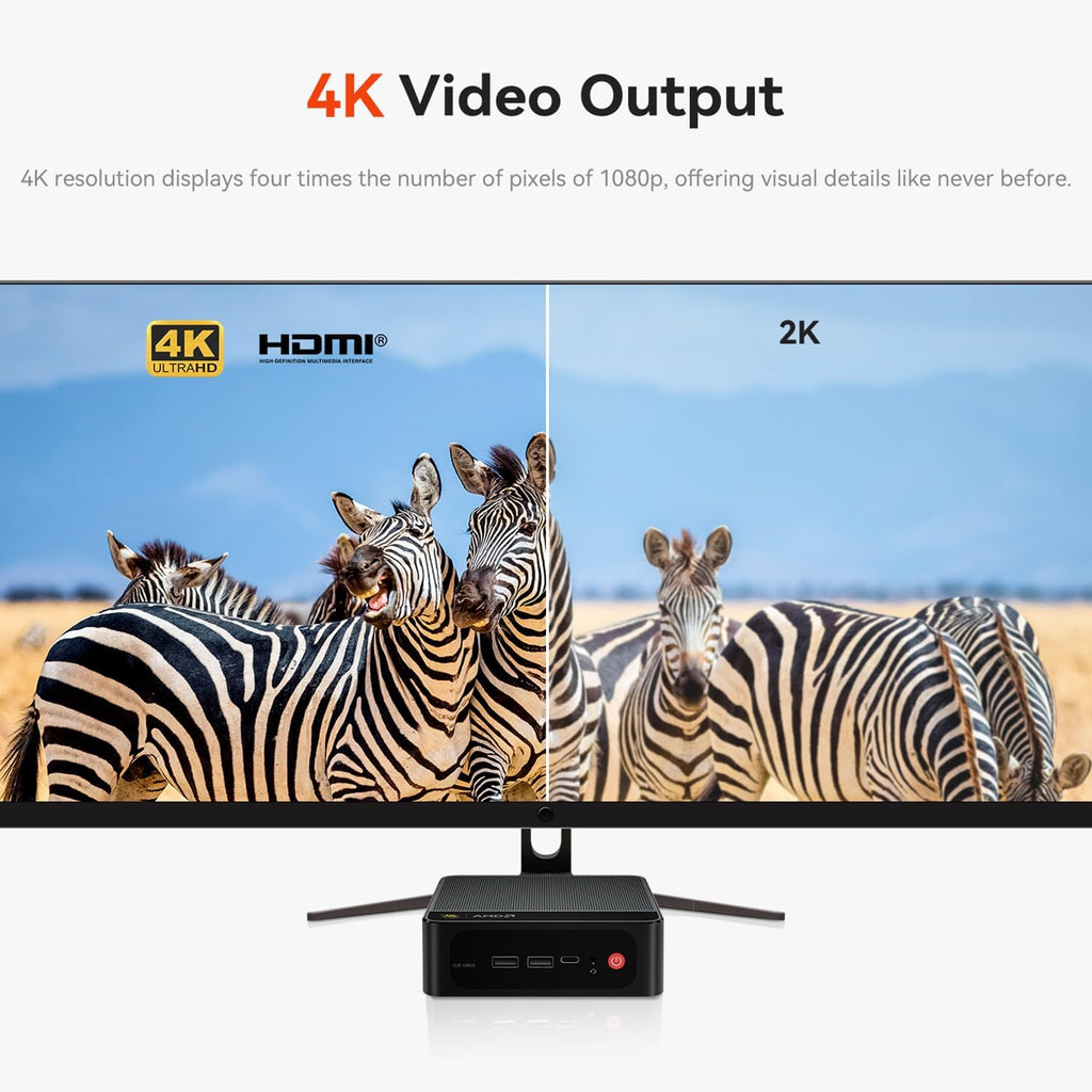 Beelink Mini PC, SER5 MAX AMD Ryzen 7 7735HS(6nm, 8C/16T) up to 4.75GHz, Mini Computer 24GB LPDDR5 RAM 500GB NVME SSD, Mini Gaming Computer 4K@60Hz Triple Display/WiFi6/BT5.2/HTPC
