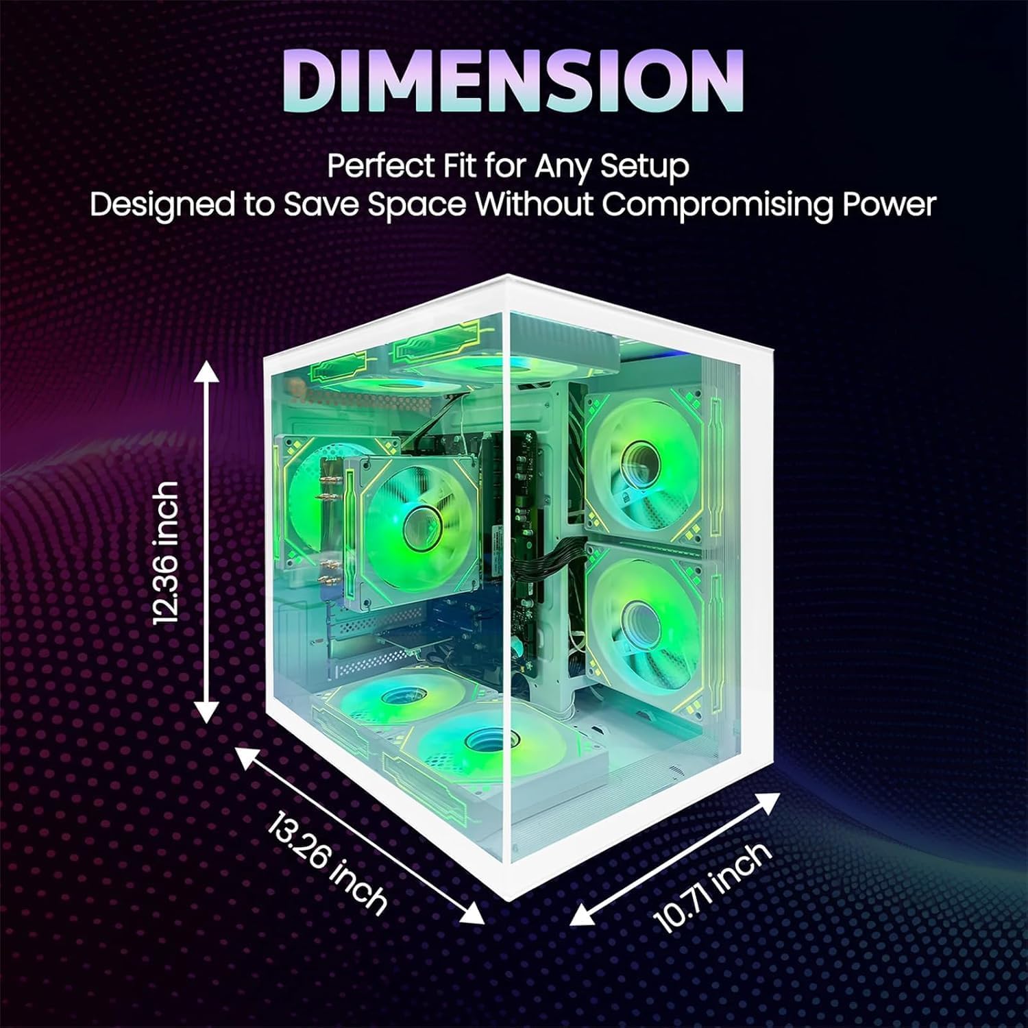 Suevery Gaming Desktop Computer 16G Memory 1TB SSD AMD Ryzen7 5700G (8Core CPU Integration Radeon Vega Graphics) Wi-Fi Prebuilt Gamer Pc White (1000GB)