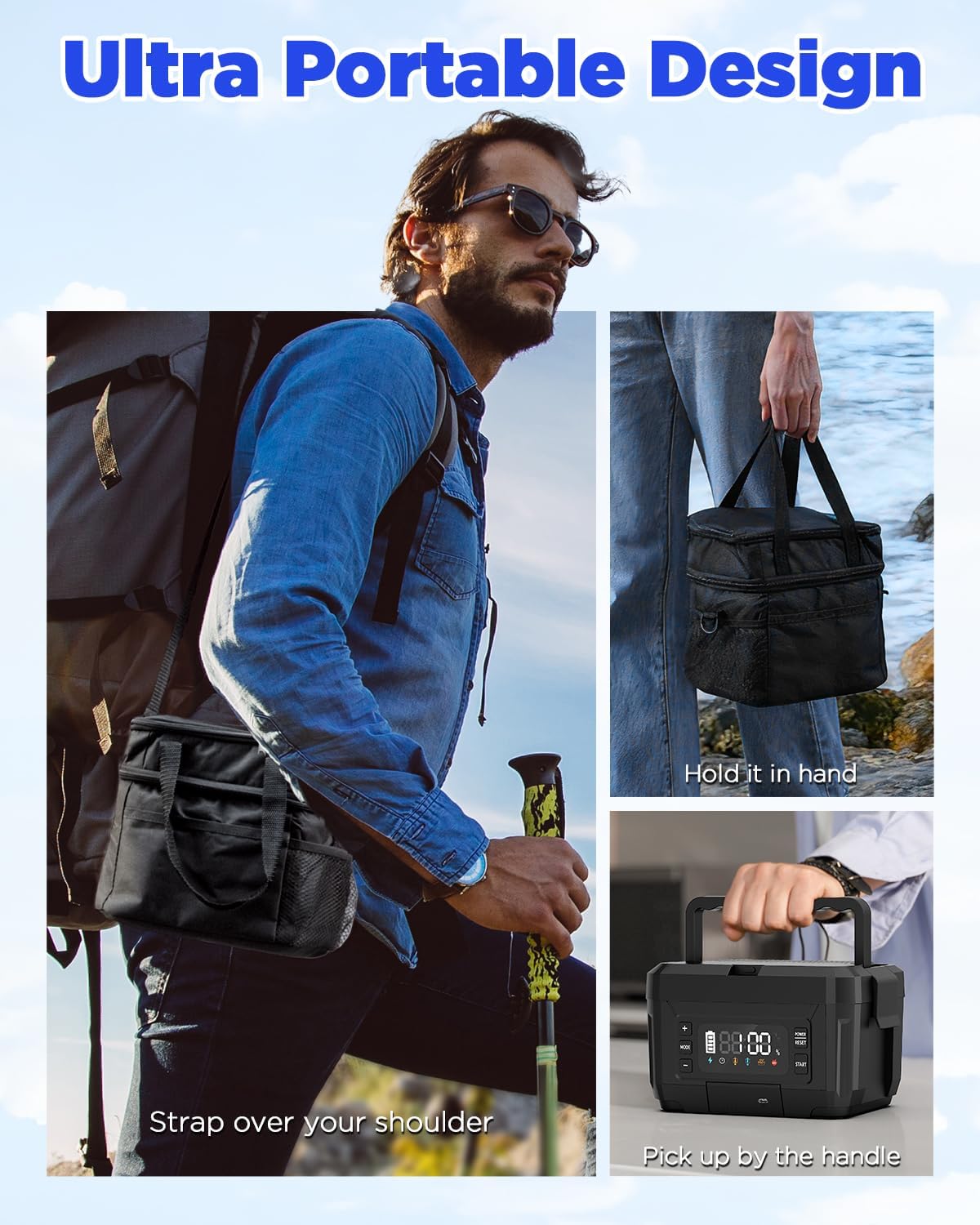 Cordless Electric Lunch Box for Adults – 1.2L Stainless Steel Self-Heating Lunch Box with Dual 20000mAh Removable Rechargeable Batteries, Portable Heated Food Warmer for Work, Travel & Office