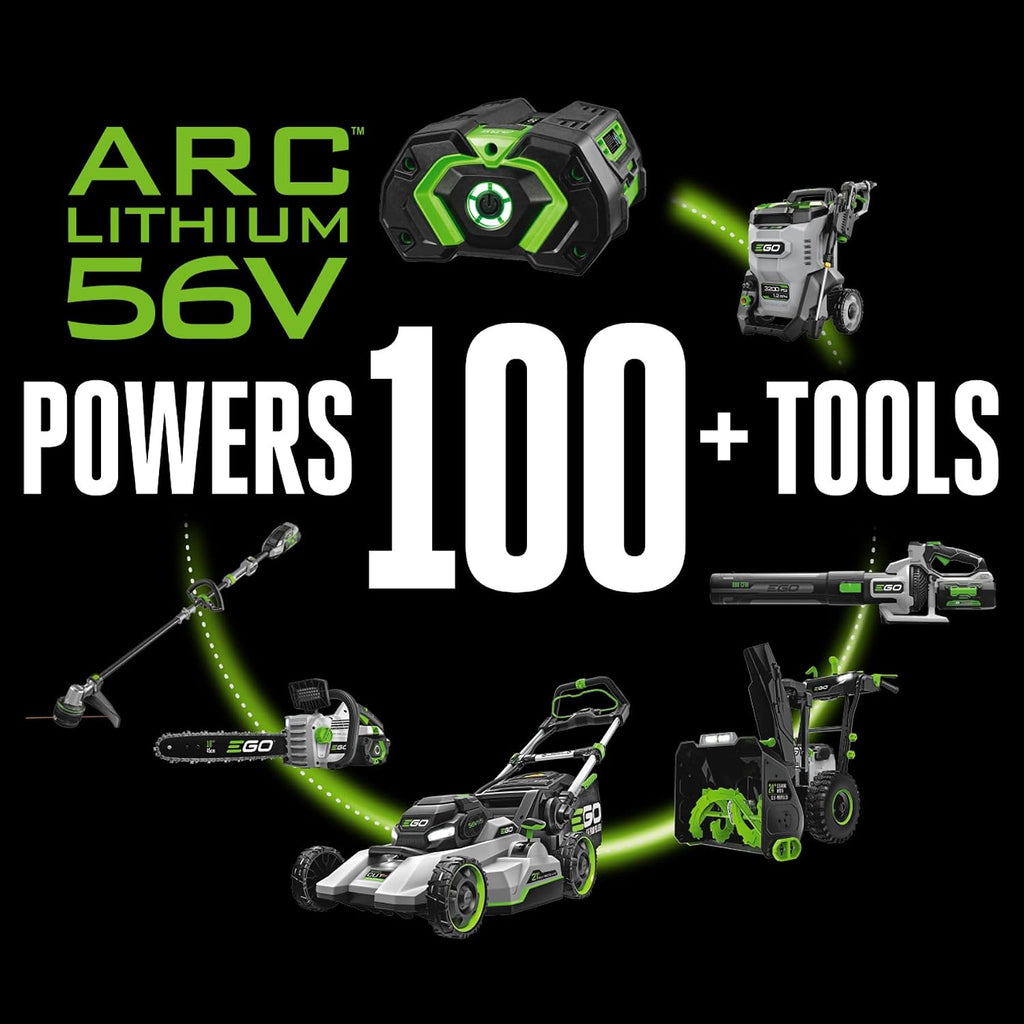 EGO MHC1603 Multi-Head Combo Kit 16-Inch 56-Volt Carbon Fiber String Trimmer with POWERLOAD™ & 8-Inch Carbon Fiber Edger Attachment & 56-Volt Power Head, 4.0Ah Battery and 320W Charger Included