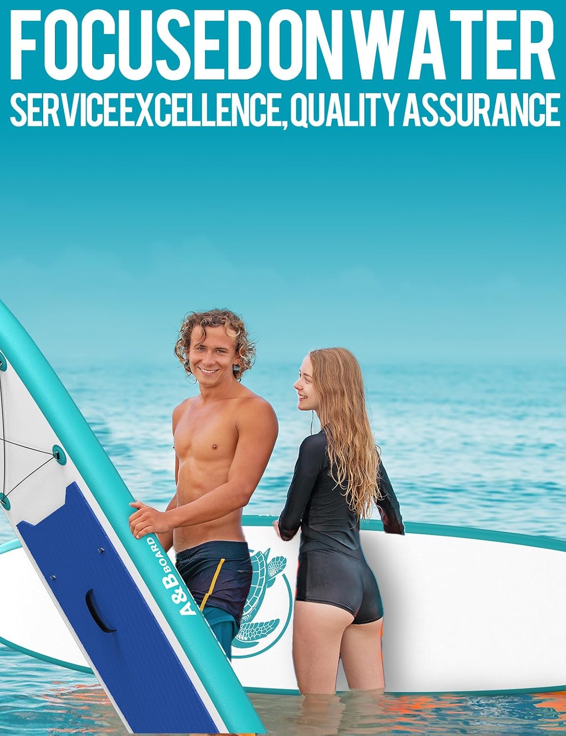 ABBOARD Inflatable Stand Up Paddle Board - Extra Wide Fishing Paddleboard with Sup Accessories Youth/Adults