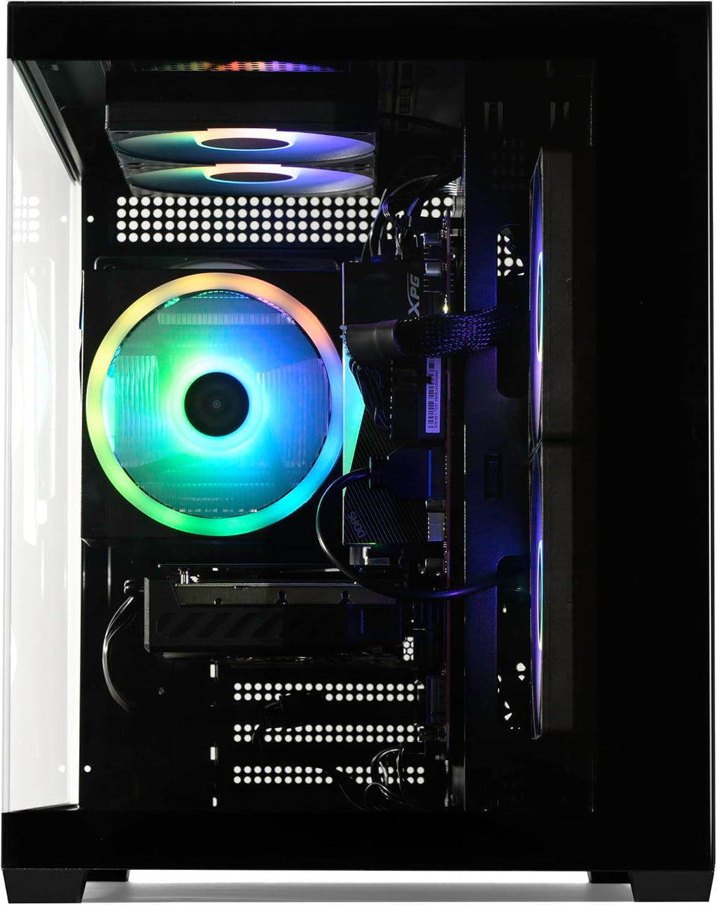 STORMCRAFT Sirius AI Gaming Desktop, AMD R7-8700F, GeForce RTX 5060, 32GB DDR5 6000Mhz RGB Memory, 1TB m.2 NVMe SSD, USB Type-C, VR-Ready, WiFi BT, Windows 11 Home for PC Gamer