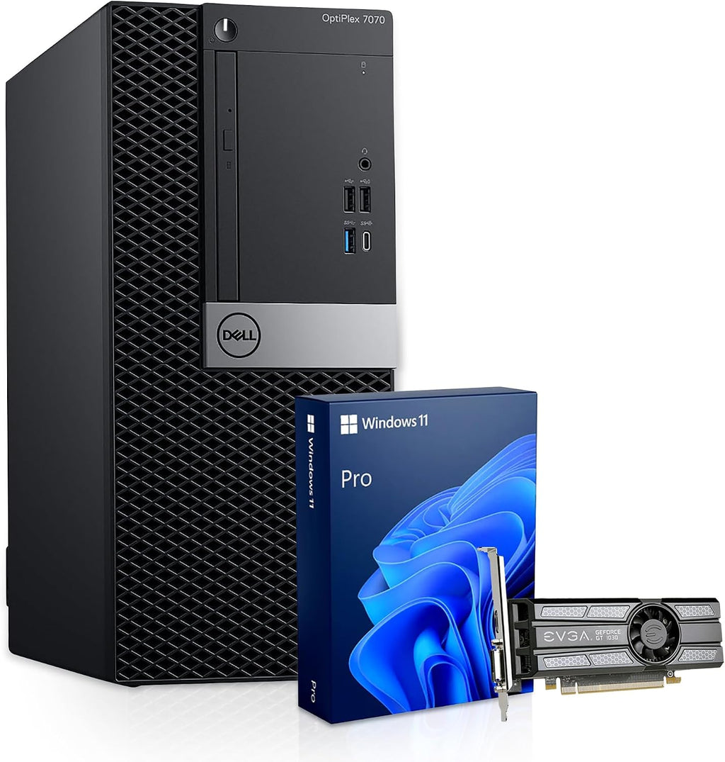 Dell Prebuilt Gaming Desktop Computer | Nvidia GeForce GT1030 2GB | Intel i7-9700 | 32GB RAM, 1TB SSD + 4TB HDD | Wi-Fi 5G + BT | Windows 11 Pro (Renewed)