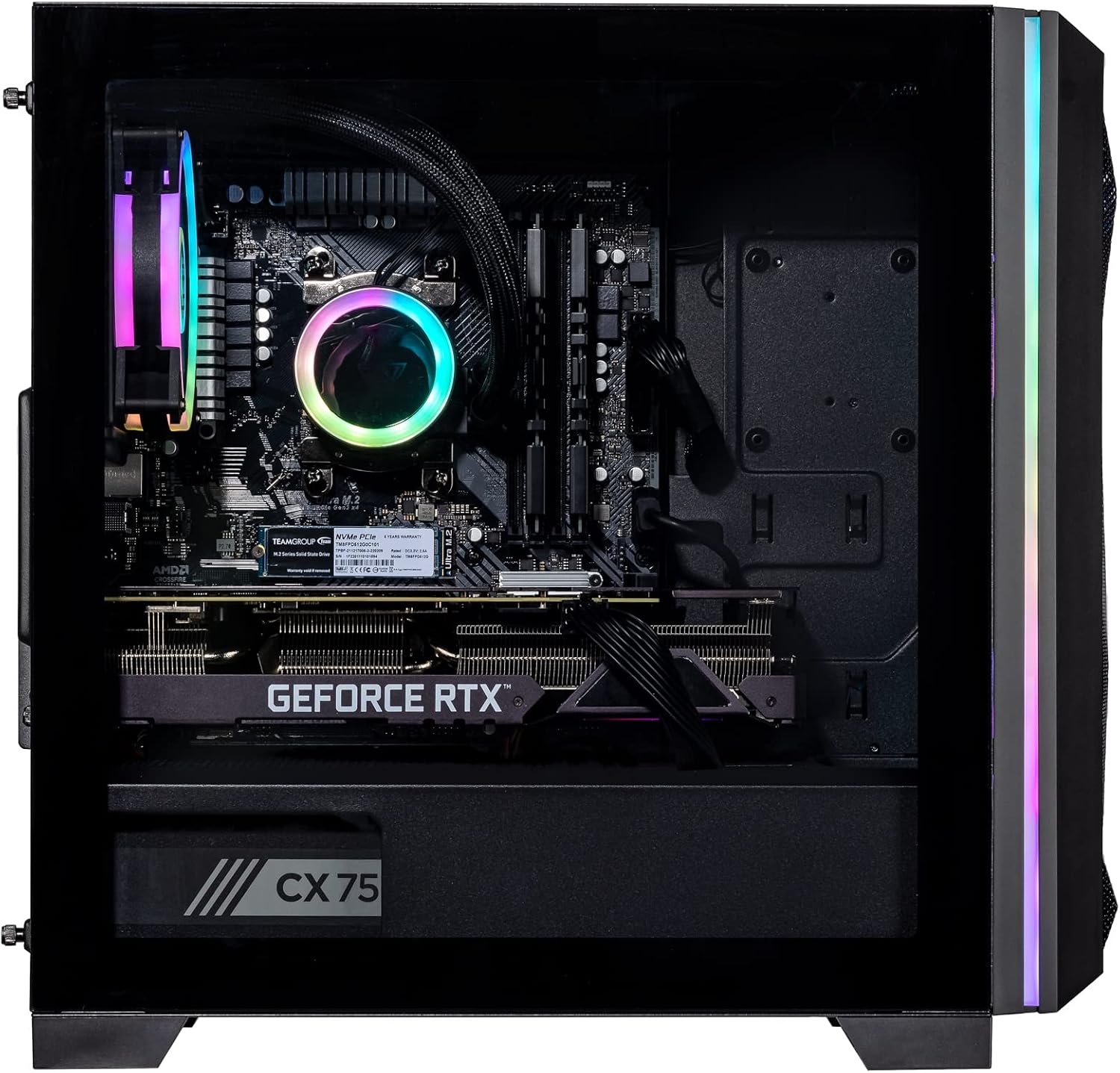Velztorm Mini Pilum Custom Built Gaming Desktop PC (AMD Ryzen 7 5700X, GeForce RTX 5060, 16GB DDR4, 1TB PCIe SSD, 120mm AIO, 750W PSU, WiFi 4, RJ-45, HDMI, Win 11 Pro)
