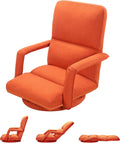 360 Degree Swivel Floor Gaming Chair with Back Support, Padded Folding Gaming Sofa Chair with Adjustable Backrest, Lazy Lounger Couch for E-Sports, Reading, Relaxing, Watching TV