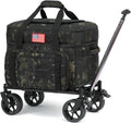 Extra Large Wheeled Portable Cooler Bag 85 Cans Double Deck Heavy Duty Rolling Insulated Cooler with All-Terrain Wheels Leakproof Tactical Soft Sided Cooler for Beach Camping Picnic Travel
