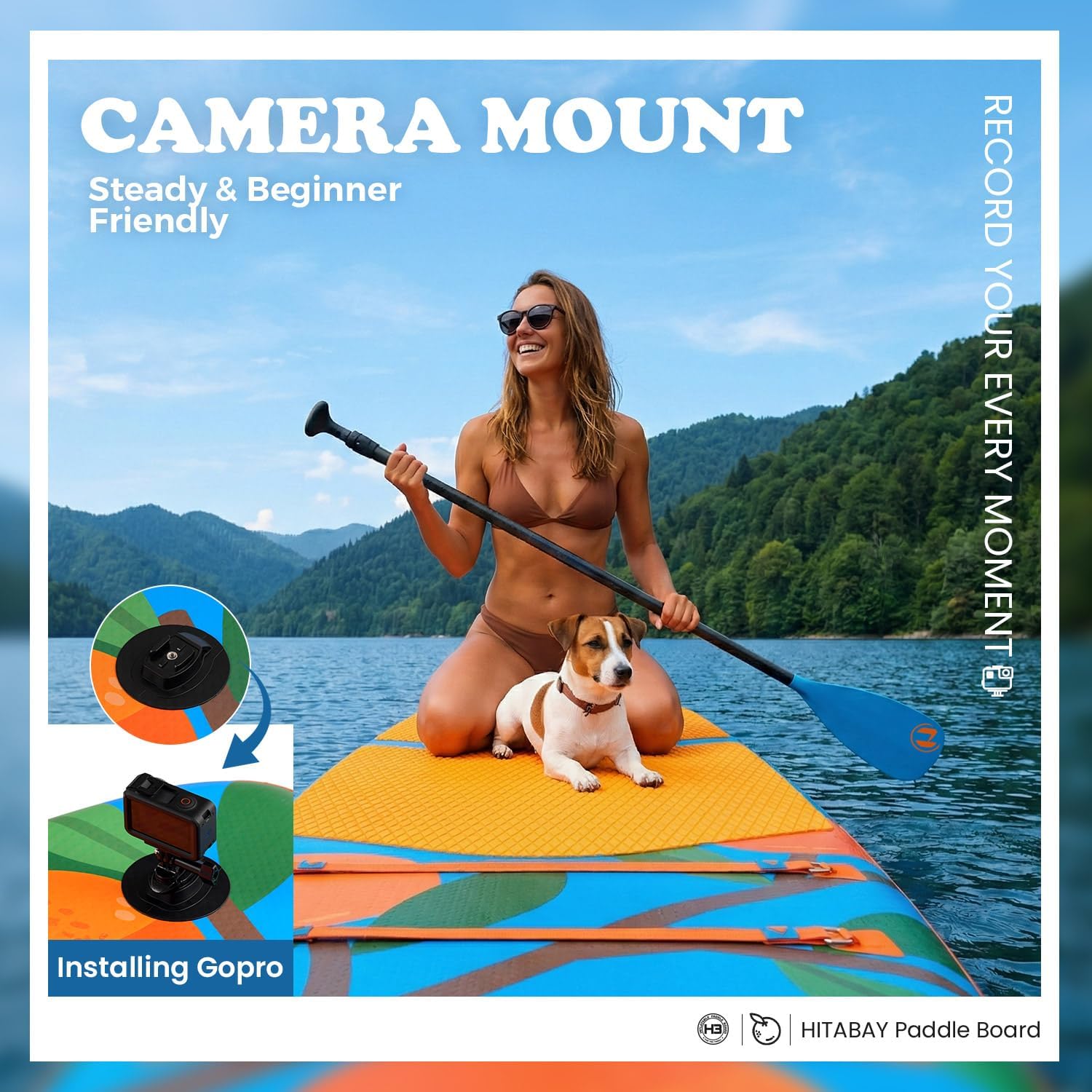 Inflatable Stand Up Paddle Board 10'6' All-Around SUP Kit - Lightweight (16 lbs), Stable & Durable, Camera Mount & Complete Accessories - SUP Board for Beginners & All Skill Levels