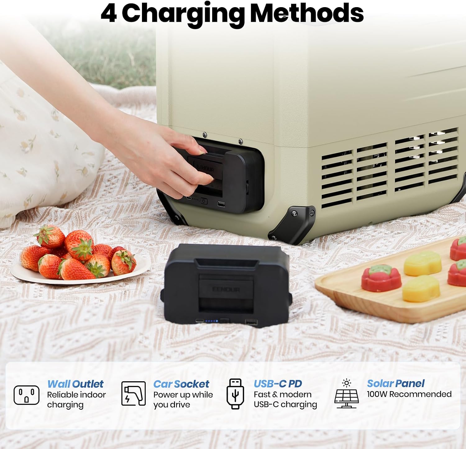 EENOUR DB01 Battery, 171Wh/15600mAh Additional Battery, Compatible D-Series Refrigerator Only(Charger Not Included)