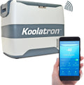 Koolatron 12V Portable Refrigerator Freezer w/Bluetooth, 42 qt (40L) Electric Cooler, 12 Volt DC/110V AC Cords, Compressor Cooling w/Range -8°F to 50°F (-22°C to 10°C), Travel Car Fridge, Gray