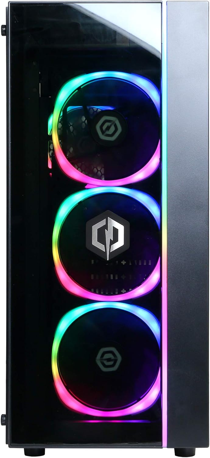 CYBERRPOWERPC Gamer Xtreme VR Gaming PC, Intel Core i5-11600KF 3.9GHz, GeForce RTX 3060 12GB, 16GB DDR4, 500GB PCI-E NVMe SSD, 1TB HDD, WiFi Ready & Win 11 Home (GXiVR8480A11), Black
