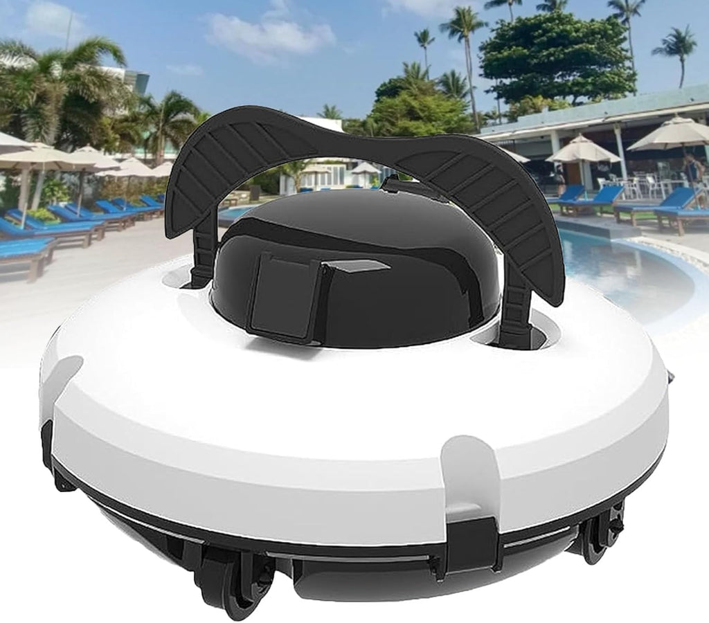 Automatic Swimming Pool Cleaning Robot – 360° Wall/Floor Scrubbing | Ultra-Fine Mesh Filter Bag | Wireless Rechargeable Design | Compatible with Concrete Longer