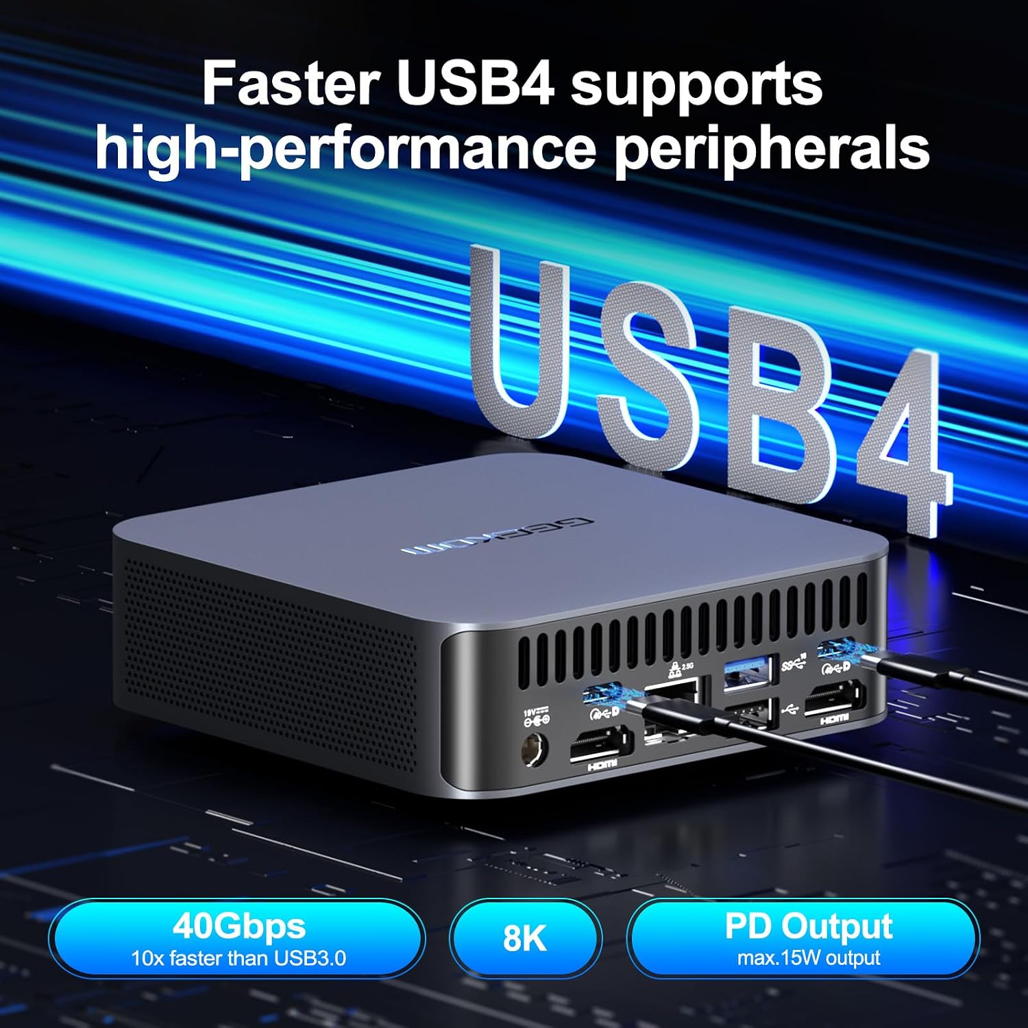 GEEKOM GT13 PRO Mini PC, Intel Core i9-13900HK (14C/20T, up to 5.4GHz), 16GB DDR4 RAM, 1TB PCIe 4.0 NVMe SSD, Aluminium Design Windows 11 Pro Desktop Computer with USB4,Wi-Fi 6E,BT 5.2,8K UHD