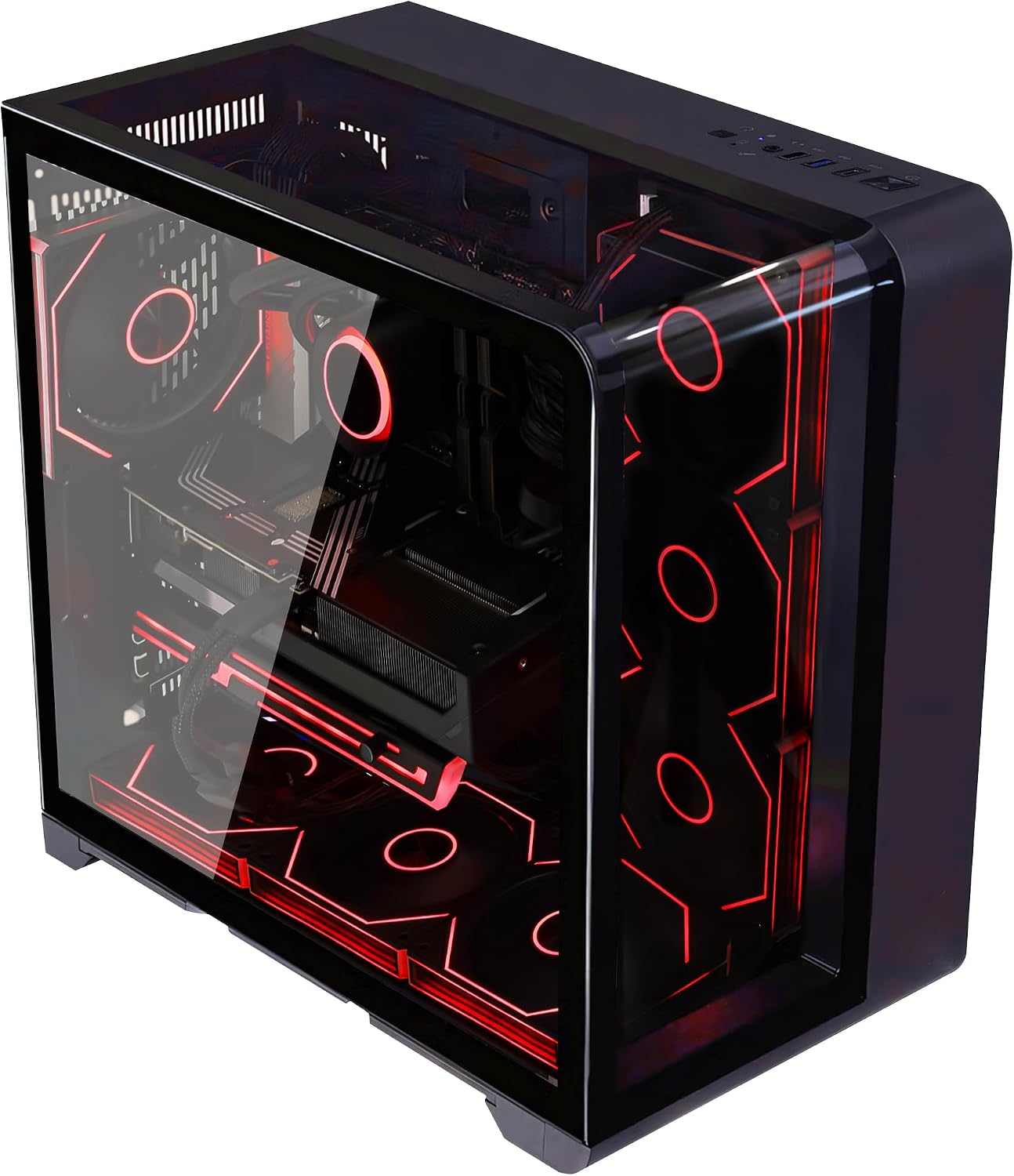 Astral Plus Prebuilt Gaming Tower PC - AMD Ryzen 7 9700X 8-Core 3.8 GHz -RTX 5070 12G GDDR7-16GB DDR5 RAM 6000 MHz-1TB PCIe SSD -850W PSU- WIFI & BT-360mm ARGB AIO-Windows 11 Desktop Computer-Black