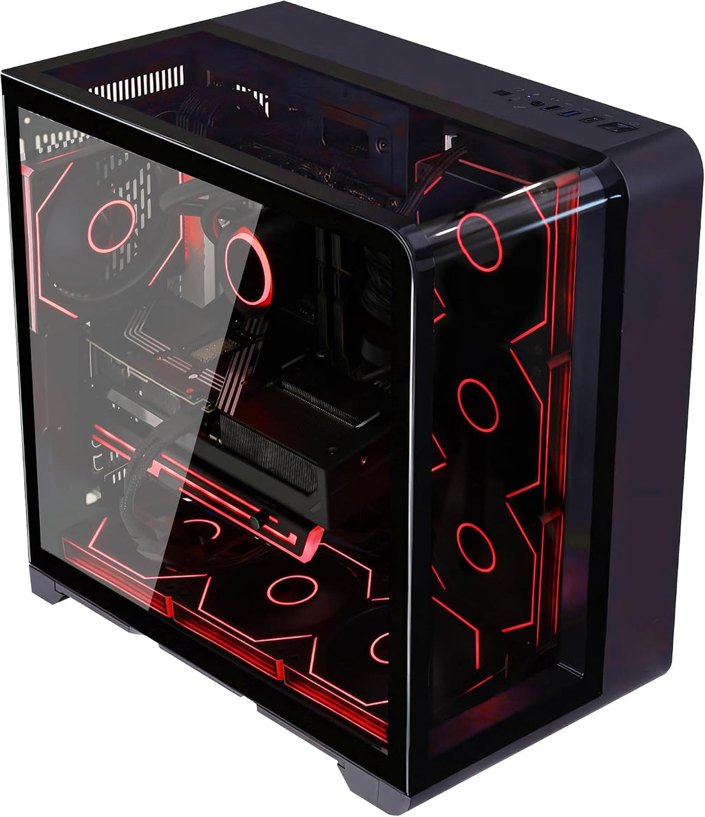 Astral Plus Gaming Tower PC -AMD Ryzen 7 9800X3D 8-Core 5.2 GHz- GeForce RTX 5070 Ti 16G DLSS 4-32GB DDR5 6000MHz - 1TB PCIe +1TB SATA SSD- Windows 11 Desktop Computer-Black