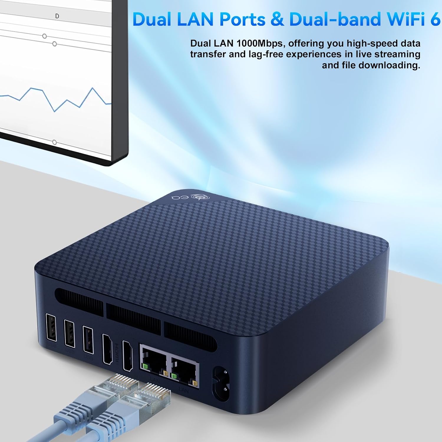 Beelink EQ14 Mini PC, Intel 13th Twin Lake-N150 (up to 3.6GHz, Upgraded N100), 16GB DDR4 RAM 500GB M.2 SSD, Dual LAN Mini Desktop Computer Support 4K@60Hz Dual Display/WiFi 6/BT 5.2 for Home/Office