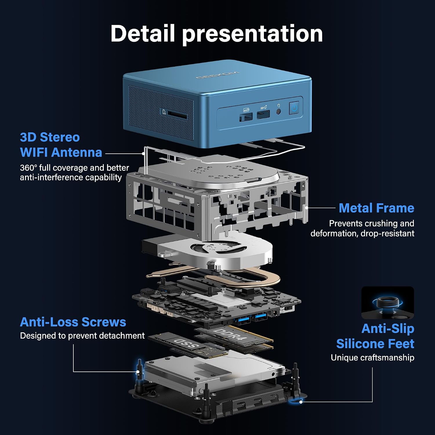 GEEKOM Mini PC[Business Cost-Saving Star] IT12(3-Year Coverage) with 12th Gen Intel i5-12450H Mini Computers,16 RAM/512GB SSD(Not LPDDR) Windows 11 Pro Desktop PC (Low-Power),Dual USB 4/8K(UHS-II)
