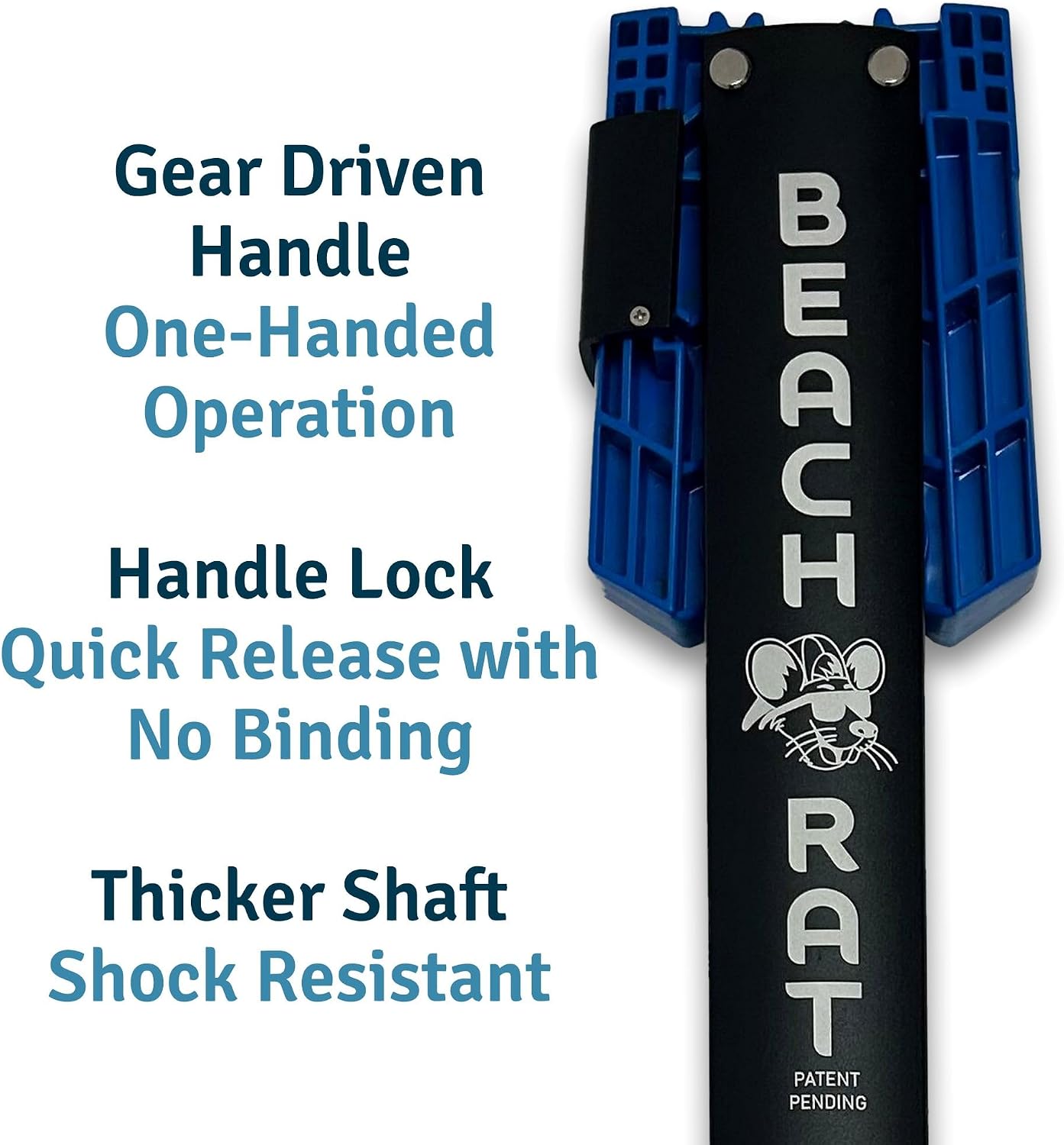 Beach Rat Fusion Anchor & Storage Case - Jet Ski Anchor/Boat Anchor for Shallow Water and Sandbar - High Strength Telescoping Aluminum Pole & Plastic Boat Accessory - Sand Bar Anchor Kit