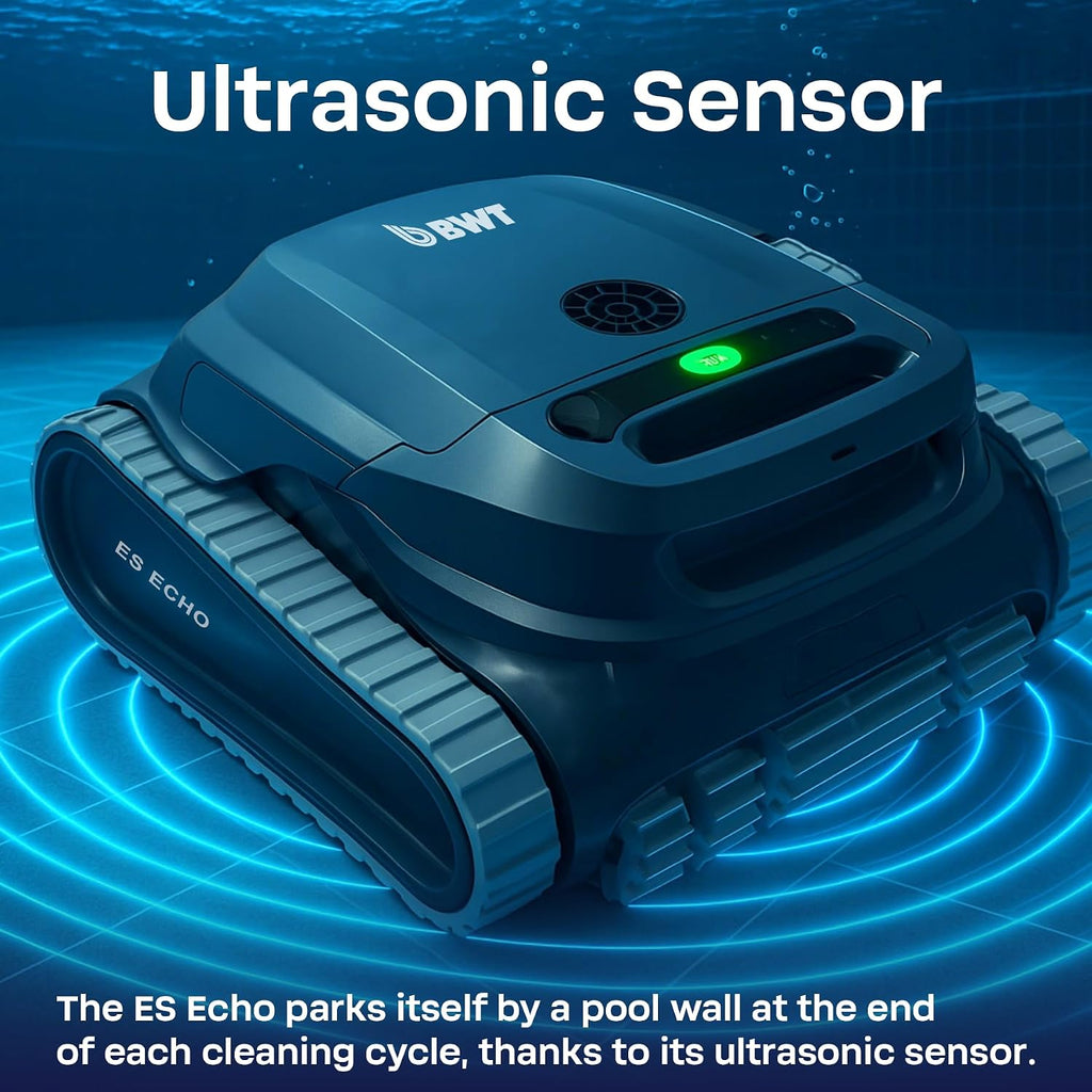 BWT ES Echo Cordless Robotic Pool Cleaner, Cleans Floor, Walls & Waterline, Up to 3-Hour Runtime, 4,000 GPH Suction, for Above-Ground & In-Ground Pools