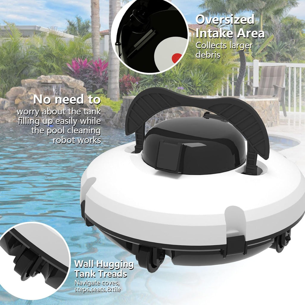 Pool Cleaning Robot, Cyclone Suction Technology, Multi-Surface Control System, Efficient Cleaning and Easy Maintenance, Suitable for All Pool Types