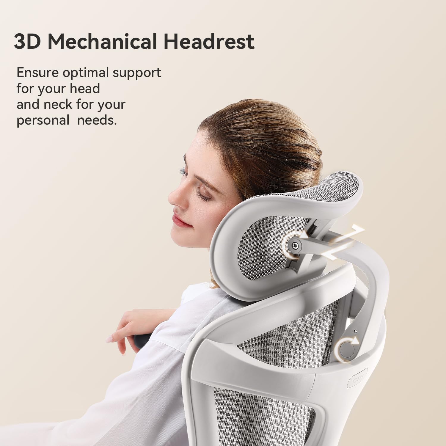 SIHOO Doro C300 Ergonomic Office Chair with Ultra Soft 3D Armrests, Dynamic Lumbar Support for Home Office Chair, Adjustable Backrest Desk Chair, Swivel Big and Tall Computer Chair (Grey)