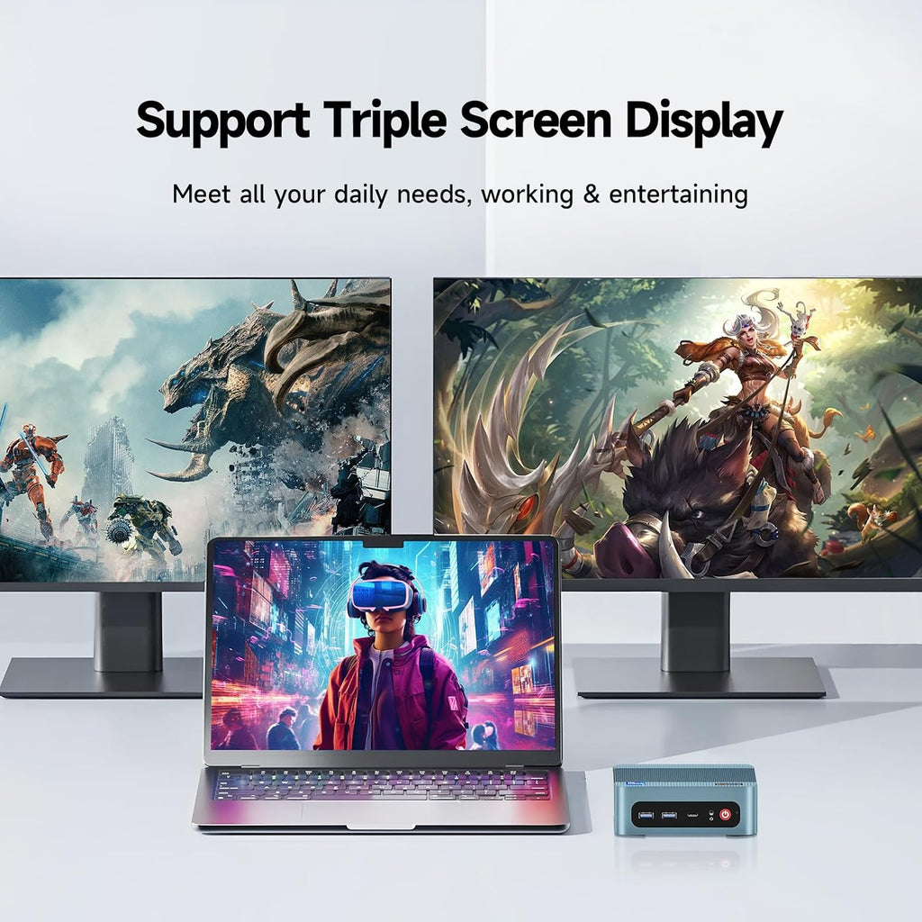 Reatan Mini PC Gaming with Intel Core i9 12900H(14C/20T 5.0 GHz), 32GB DDR5 Dual Channel 1TB Pcie4.0 SSD, Mini Triple Display Desktop Computer with Thunderbolt 4, Support 8K WiFi6 BT5.2