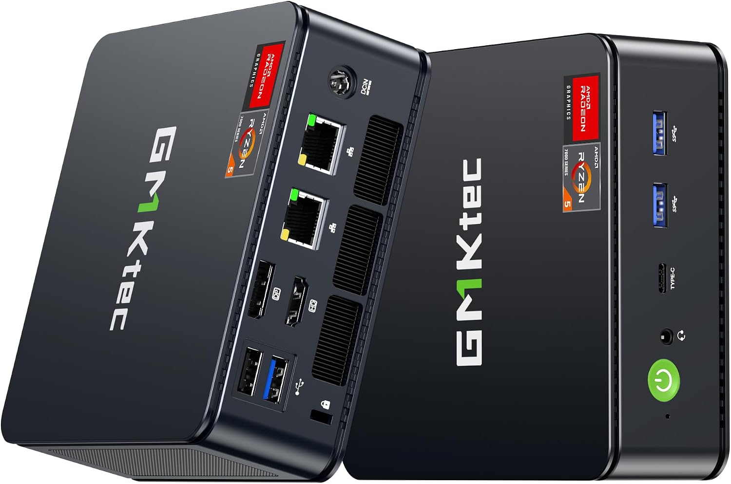 GMKtec M6 Ultra Gaming Mini PC Ryzen 7640HS (Upgraded 6600H/ 6800U), 16GB RAM DDR5 1TB SSD Dual NIC LAN 2.5GbE Desktop Computers Office Home, Triple 4K Display, WiFi 6, USB4, BT 5.2, DP, HDMI 2.0