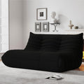 Bean Bag Chairs for Adults, Memory Foam Couch Loveseat Sofa Chair, Soft Teddy Material Cozy Comfy Reading Nook Chairs, Floor Chair for Living Room Bedroom Office(Black)