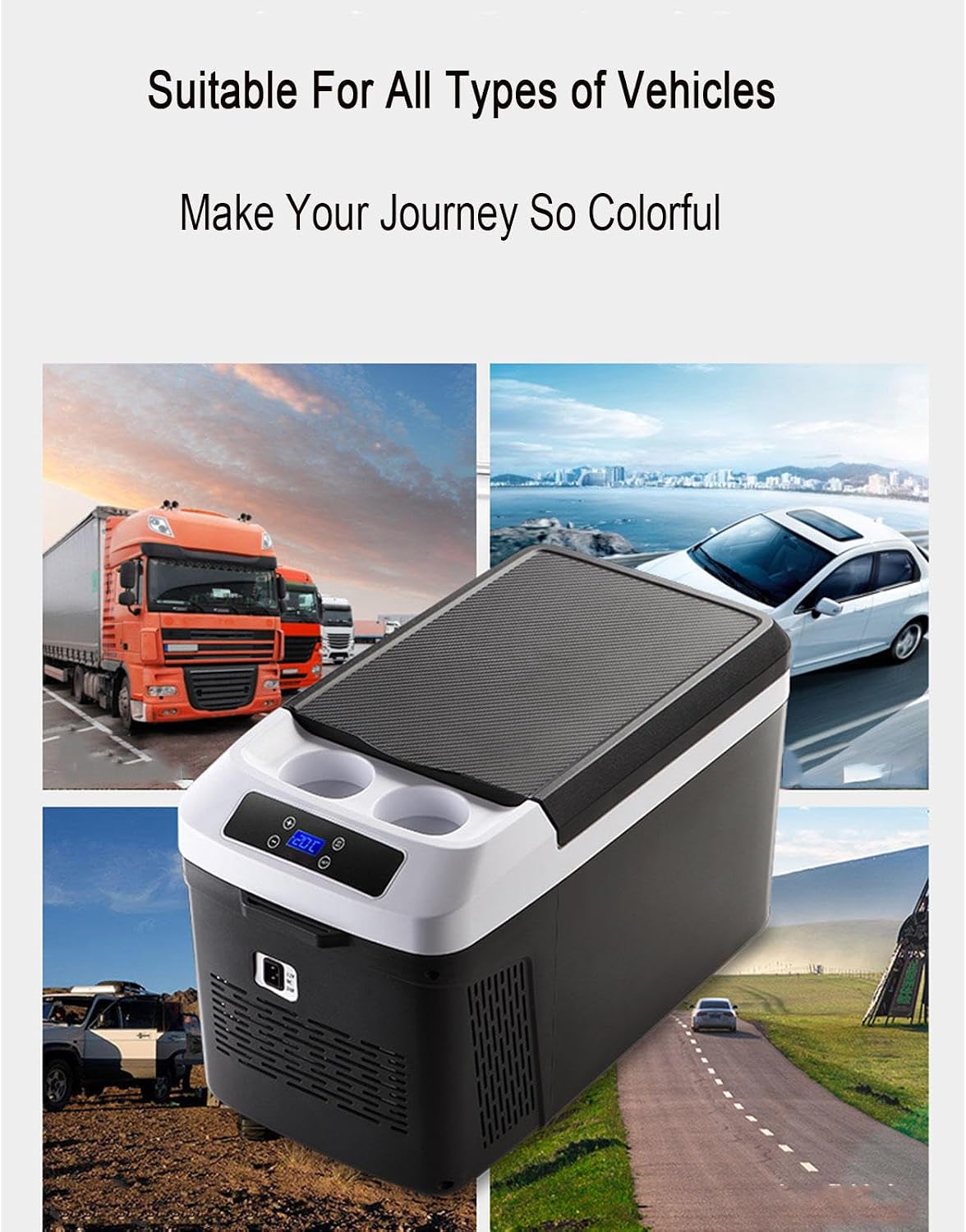 Car Refrigerator Personal Thermoelectric Cooler/Warmer 220V Car Fridge Portable Electric Car Cooler for Christmas's Day Gift, Skincare, Beverage, Food, Home, Office and Car,B-15L