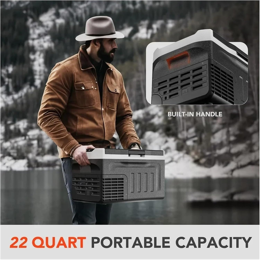 12V Car Refrigerator, 32QT (30L), 12V Compressor Electric Cooler -4 ° F~68 ° F, 12/24V DC And 110-240V AC, Used For Camping(32QT)