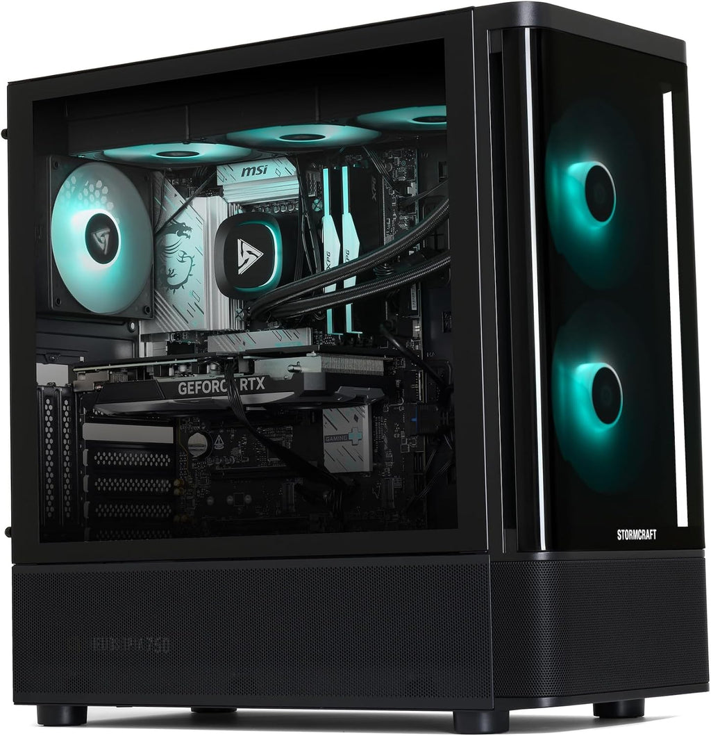 STORMCRAFT Skyhawk PRO Gaming PC - Ryzen 7 7800X3D up to 5.0GHz | RTX 5070 Ti 16 GB GDDR7 | 32GB DDR5 RGB 6000MHz| 1TB NVMe Gen4 SSD | AMD B850 Chipset | 360mm AIO | 850W Gold PSU | Win 11 Home