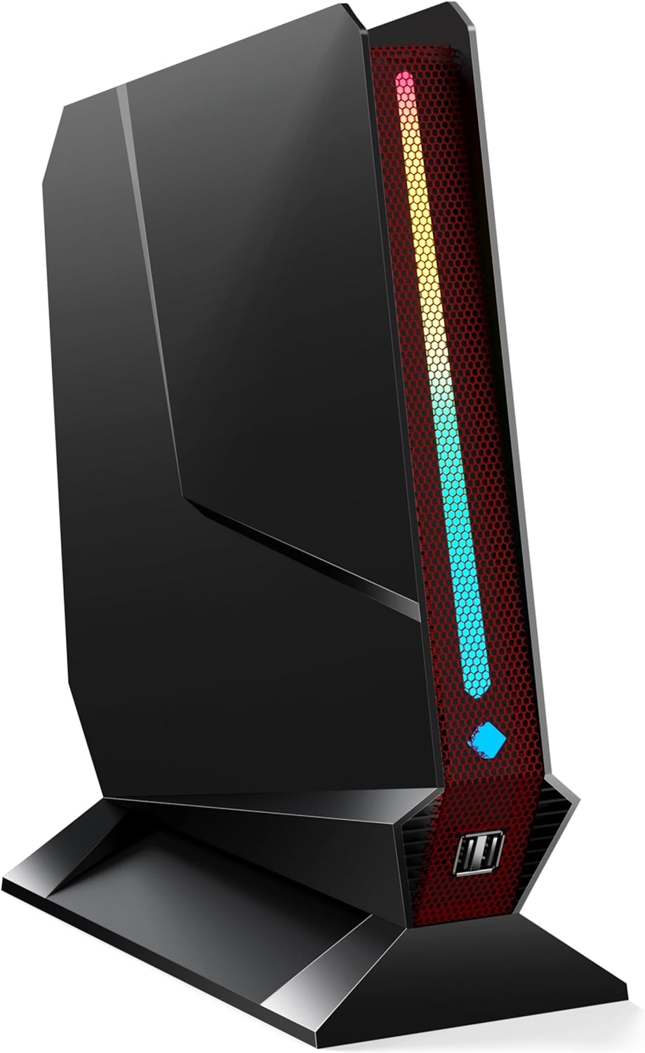 TOPGRO T1-Pro Mini Gaming PC Core i9-13900HK/RTX4060 8G GDDR6, Gaming Computer 32GB RAM DDR5, 1TB PCIe4.0 SSD, Adjustable RGB Light, WiFi6E/BT5.3/2.5G LAN 4K@60Hz Win11 Pro High-Performance Desktop PC