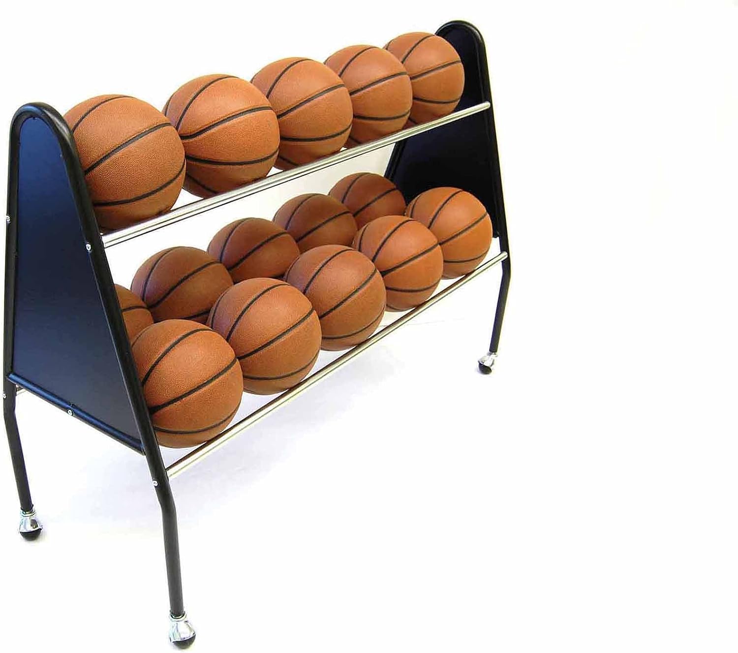 Trigon Sports Sports Lockable Ball Storage Cart, Basketball Storage Bin for Indoor Outdoor, Rolling Exercise Ball Cart Holder for Gym, School, Club