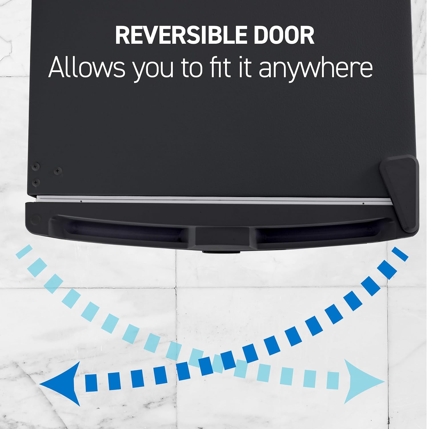 Commercial Cool Upright Freezer, Stand Up Freezer 6 Cu Ft with Reversible Door, Black