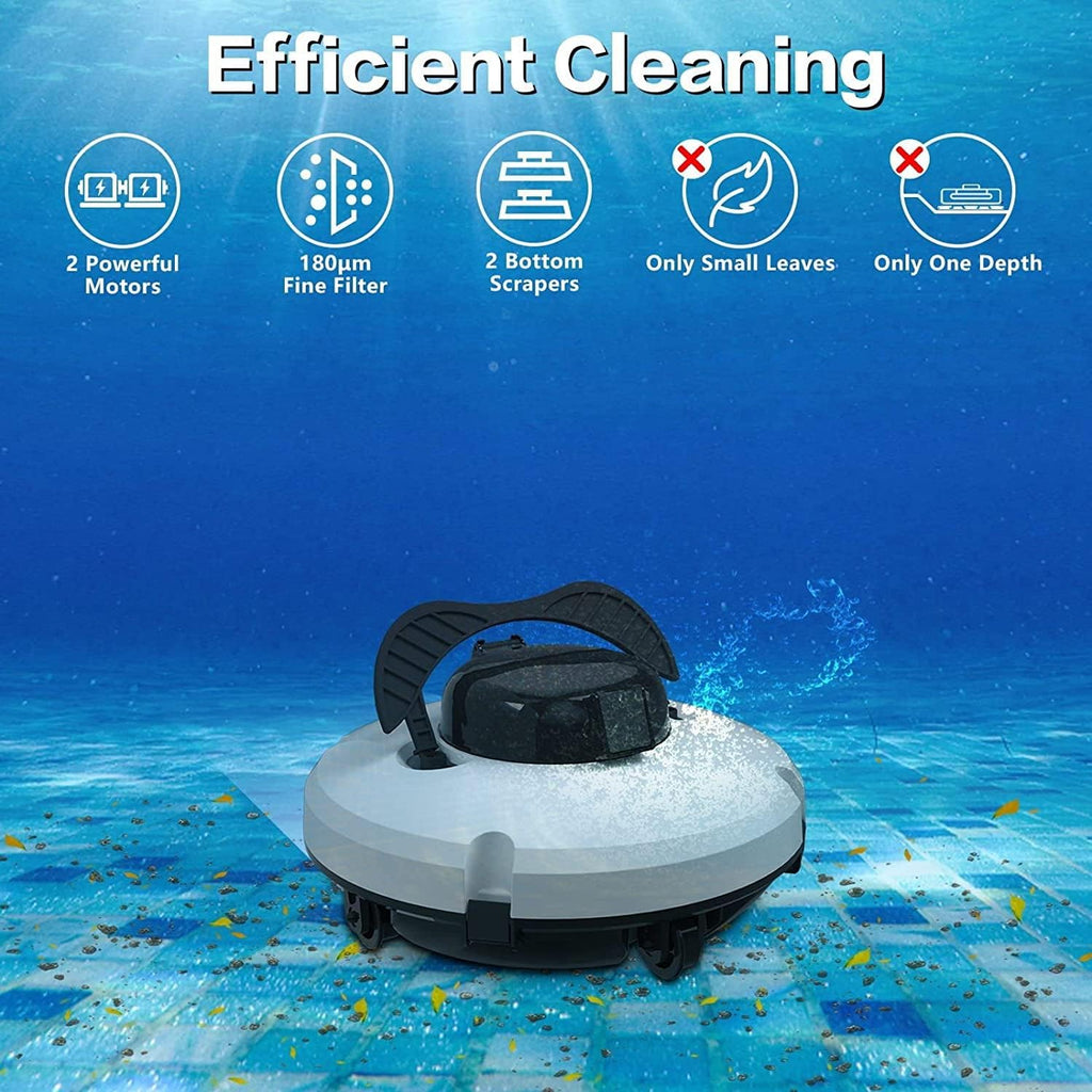 Intelligent Pool Cleaner Fully Automatic Wall Climbing Pool Cleaning Robot, Vacuum Cleaner with Ultra Fine Filters for Pool Surface