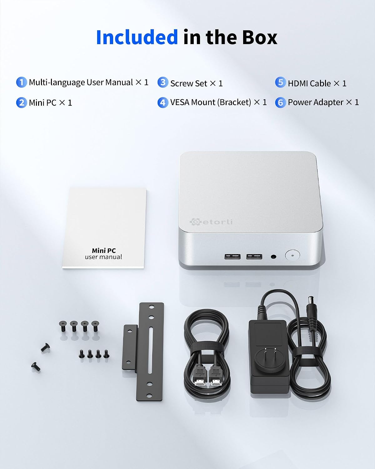Getorli Mini PC AMD Ryzen 5 3550H (Max 3.7GHz), 16G DDR4 1TB NVMe SSD Mini Computers, Triple 4K Display Mini Desktop Computer, WiFi 6 Bluetooth 5.3, Dual HDMI Type-C, Small PC for Office, Home, HTPC