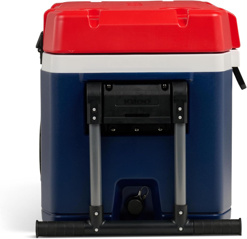 Igloo Trailmate 75Qt Wheeled Cooler, Insulated Hard Shell Ice Chest, Americana