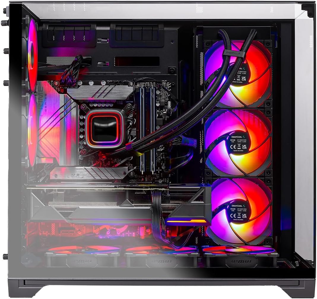 Skytech Gaming O11 Vision Gaming PC, AMD Ryzen 7 9800X3D 4.7GHz, NVIDIA RTX 5070 Ti 16GB VRAM, 2TB Gen4 NVMe SSD, 32GB DDR5 RAM 5600, 850W Gold ATX 3 PSU, 360 ARGB AIO, WI-FI 5, Windows 11, Desktop