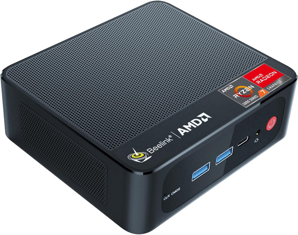 Beelink SER5 MAX Mini Pc,AMD Ryzen 7 7735HS (8C/16T,up to 4.75GHz),Mini Computer with 24GB LPDDR5 RAM/500GB M.2 2280 SSD,Micro Pc Support 4K FPS,WiFi6/BT5.4/2.5G LAN/Home/Office