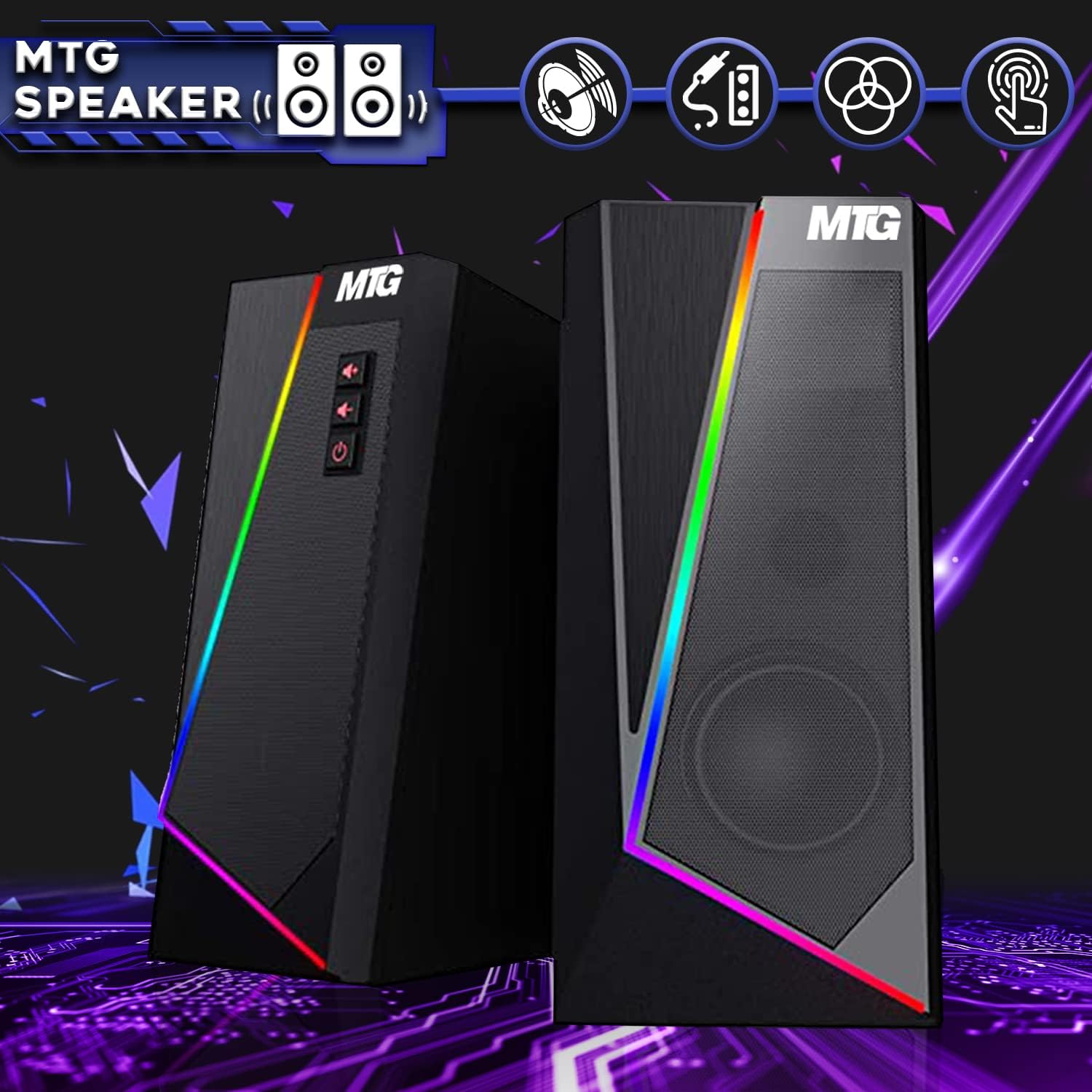 TechMagnet Gaming Desktop PC, Intel i5 4th Gen, Zeus Pro 4, GT 1030, 8GB RAM ARGB, 1TB SSD + 4TB HDD, RGB Front Panel 385 Patterns, RGB Kit, Windows 11 (Renewed)