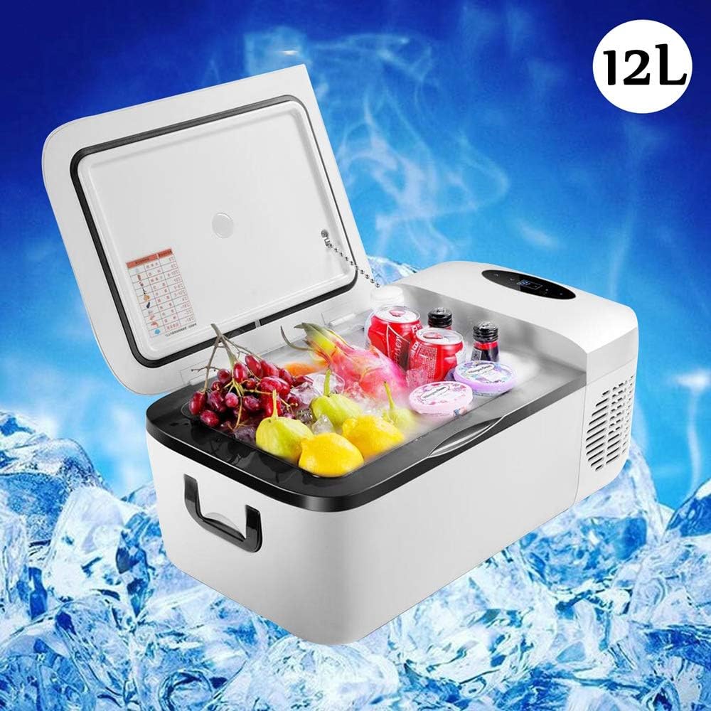 12L Car Refrigerator Portable Freezer Cooler 12V 24V Car Fridge Compressor Outdoor Picnic Camping Refrigeration -18~10 Degree