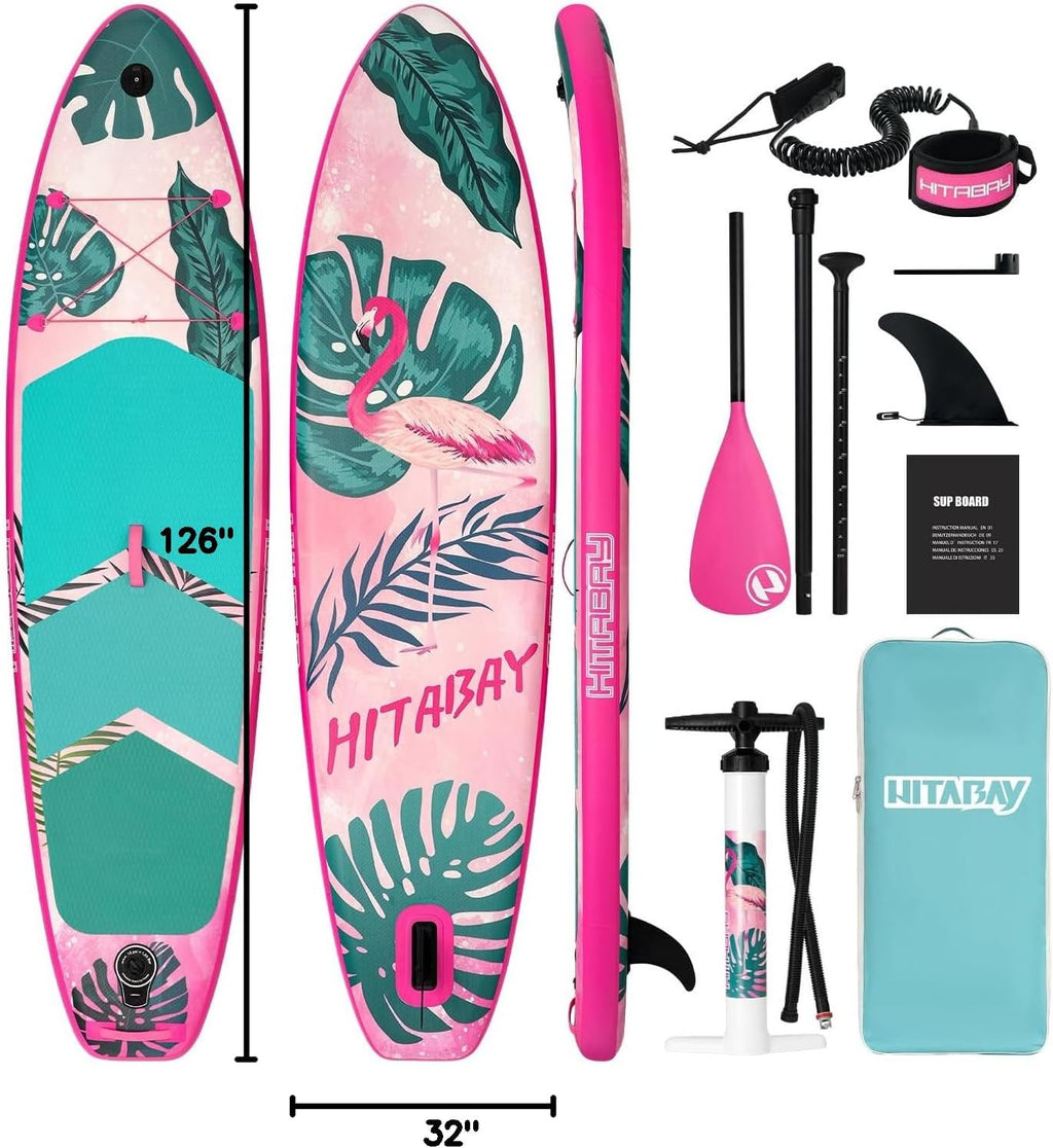 Inflatable Stand Up Paddle Board 10'6' All-Around SUP Kit - Lightweight (16 lbs), Stable & Durable, Camera Mount & Complete Accessories - SUP Board for Beginners & All Skill Levels