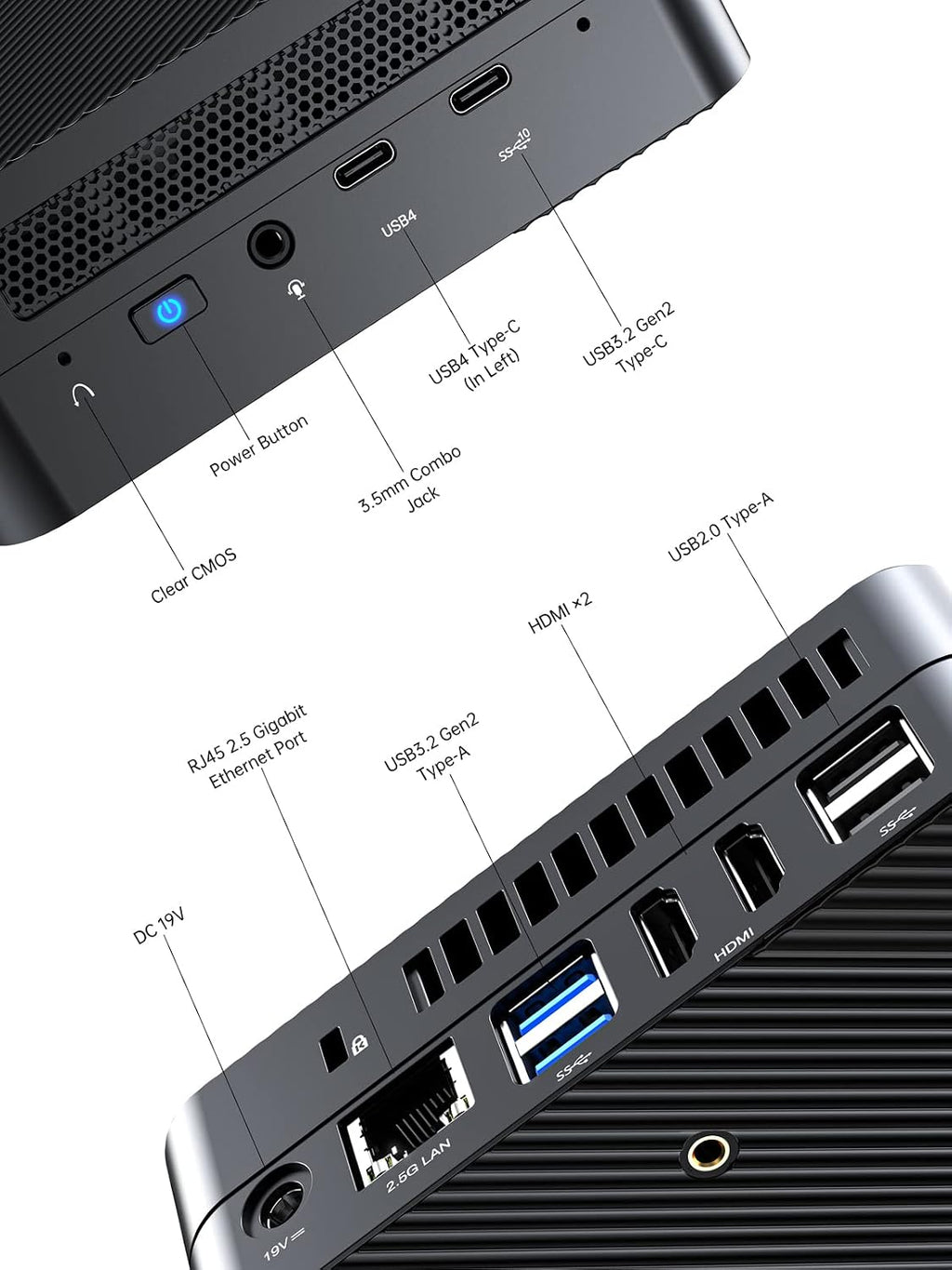 MINISFORUM Venus UM753 Mini PC AMD Ryzen 5 7535HS up to 4.55GHz 16GB DDR5 512GB PCIe4.0 SSD AMD Radeon 680M Mini Computer, 2 x HDMI,1x USB4,5X USB Ports,WiFi 6,BT5. 2