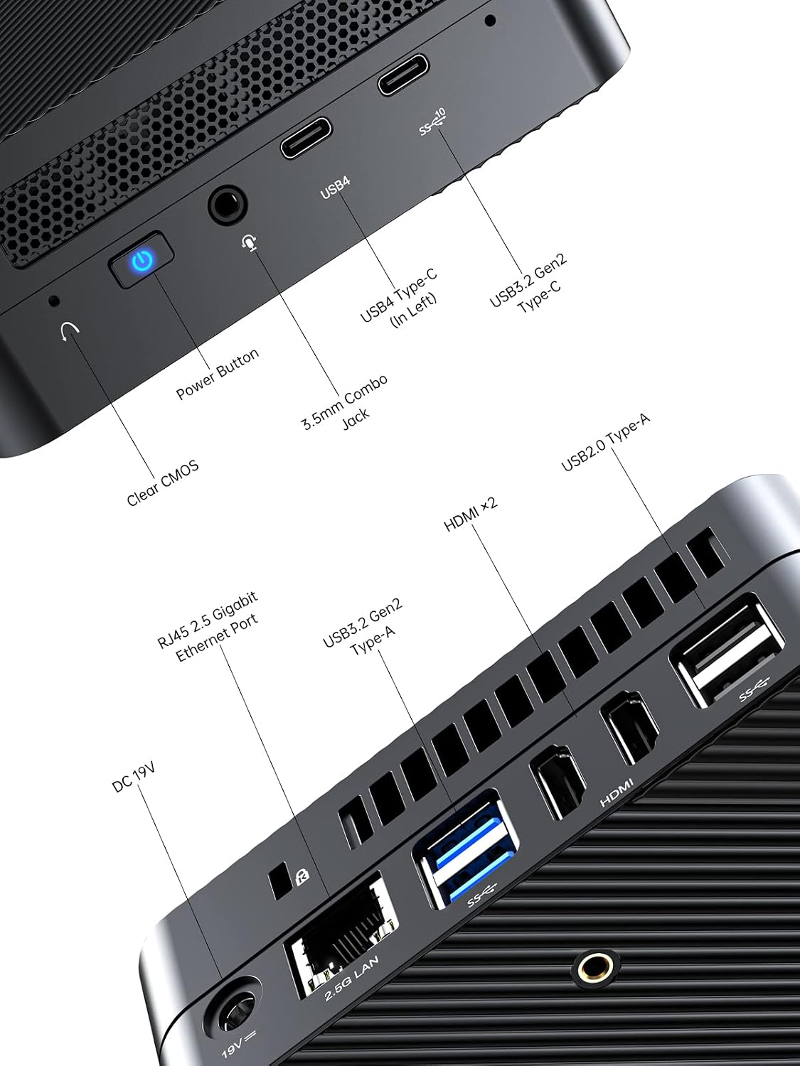 MINISFORUM Venus Series UM773 Lite Mini PC AMD Ryzen 7 7735HS, up to 4.75GHz 32GB DDR5 1TB PCIe4.0 SSD AMD Radeon 680M Mini Computer, 2 x HDMI,1x USB4,5X USB Ports,WiFi 6,BT5. 2